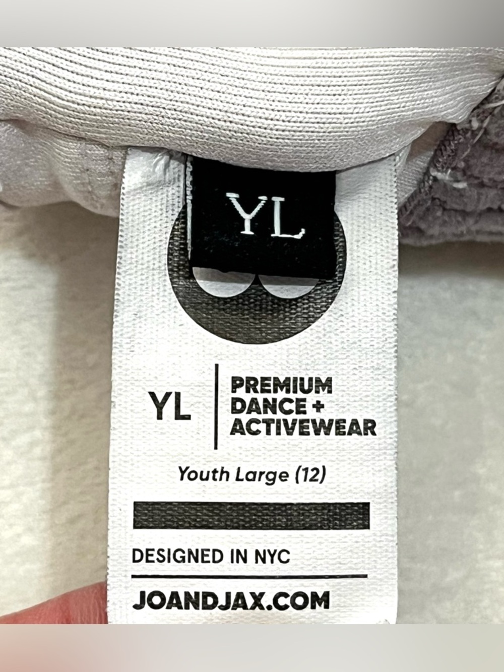 Jo+Jax Youth White High-Neck Premium Dance + Activewear Performance Sports Bra - Picture 14 of 16